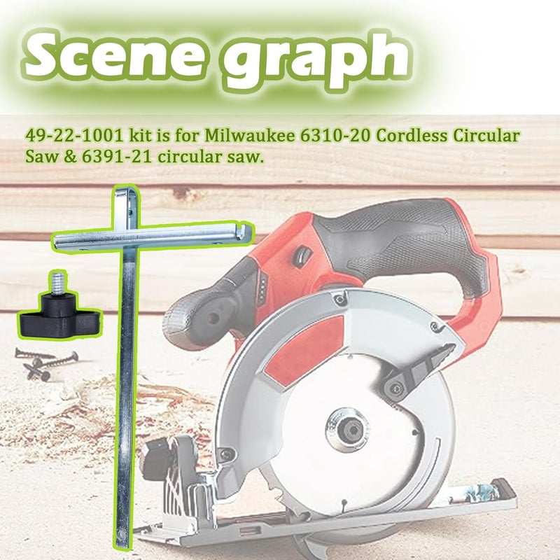 Follde 49-22-1001 Circular Saw Rip Fence Kit For Milwaukee 6391-21 6310-20 Circular Saws & 7-1/4 Inch Left Blade Circle Saw & Milwaukee 2630-20 M18 Saw - Image 5